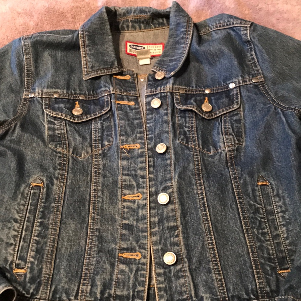 Old Navy woman’s jean jacket. Size Medium.